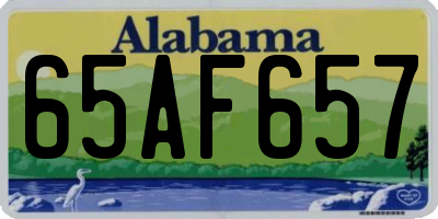 AL license plate 65AF657
