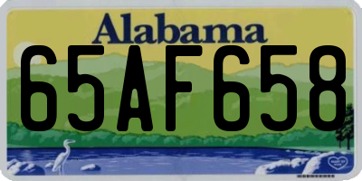 AL license plate 65AF658