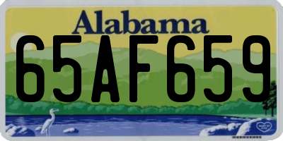 AL license plate 65AF659