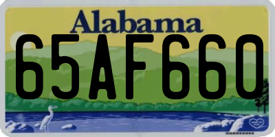AL license plate 65AF660