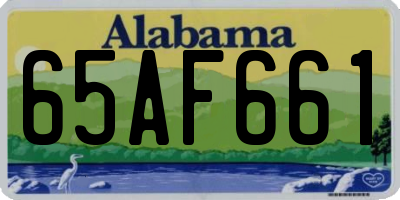 AL license plate 65AF661