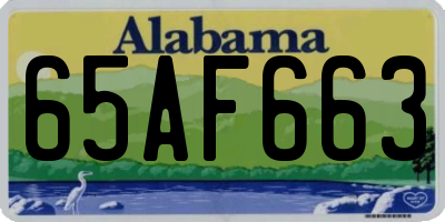 AL license plate 65AF663
