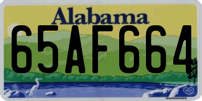 AL license plate 65AF664
