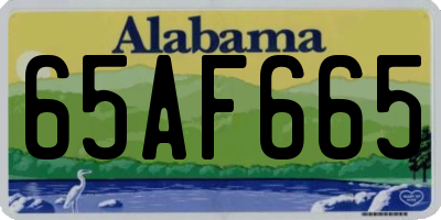 AL license plate 65AF665