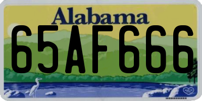 AL license plate 65AF666