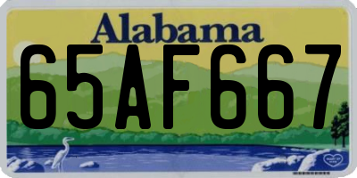 AL license plate 65AF667