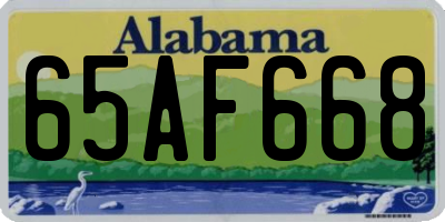 AL license plate 65AF668