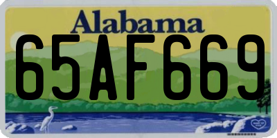 AL license plate 65AF669