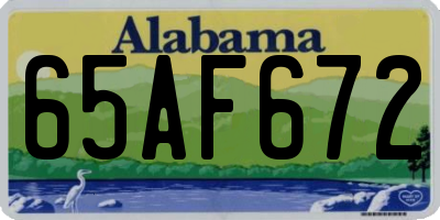 AL license plate 65AF672