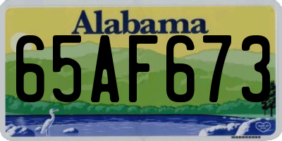 AL license plate 65AF673