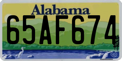 AL license plate 65AF674