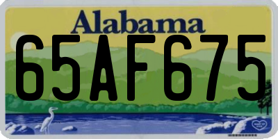 AL license plate 65AF675