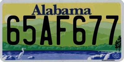 AL license plate 65AF677