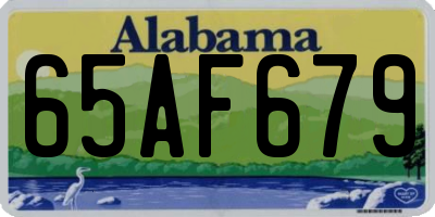 AL license plate 65AF679