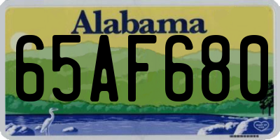 AL license plate 65AF680