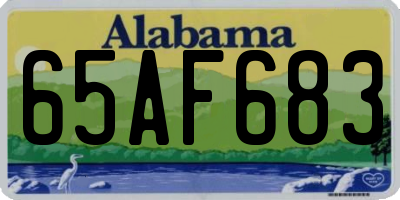 AL license plate 65AF683