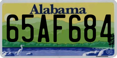 AL license plate 65AF684
