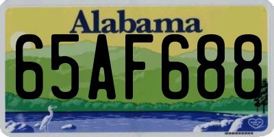 AL license plate 65AF688