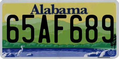 AL license plate 65AF689