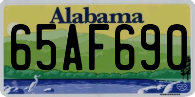 AL license plate 65AF690