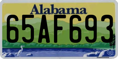 AL license plate 65AF693