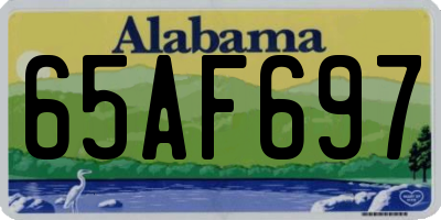 AL license plate 65AF697