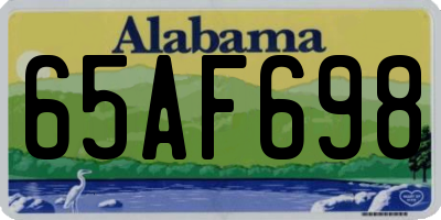 AL license plate 65AF698