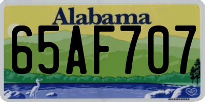 AL license plate 65AF707