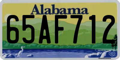 AL license plate 65AF712