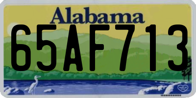 AL license plate 65AF713