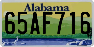 AL license plate 65AF716
