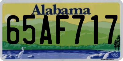 AL license plate 65AF717