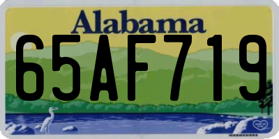 AL license plate 65AF719