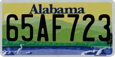 AL license plate 65AF723
