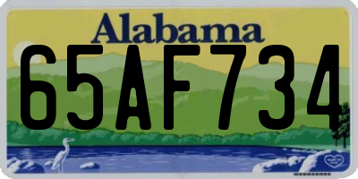 AL license plate 65AF734