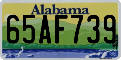 AL license plate 65AF739