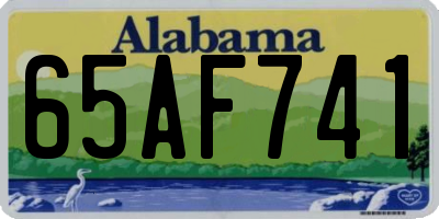 AL license plate 65AF741