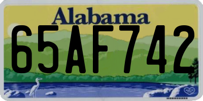 AL license plate 65AF742