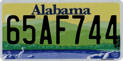 AL license plate 65AF744