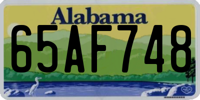 AL license plate 65AF748