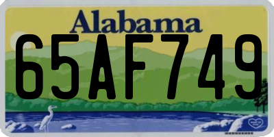 AL license plate 65AF749