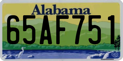 AL license plate 65AF751
