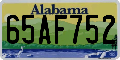 AL license plate 65AF752