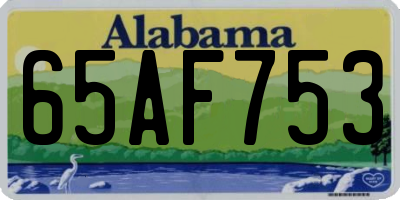 AL license plate 65AF753