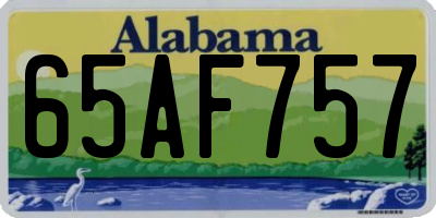 AL license plate 65AF757