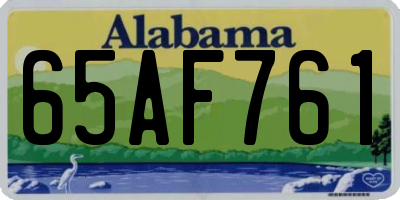 AL license plate 65AF761