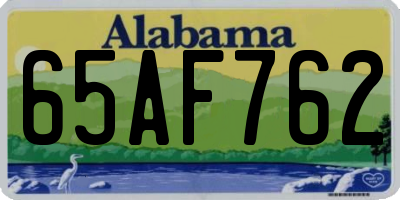 AL license plate 65AF762