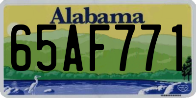AL license plate 65AF771