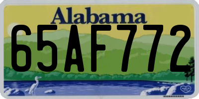 AL license plate 65AF772