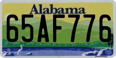 AL license plate 65AF776